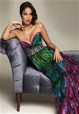 2012 Evenings By Allure Prom Dresses A401.  Available in Peacock Print